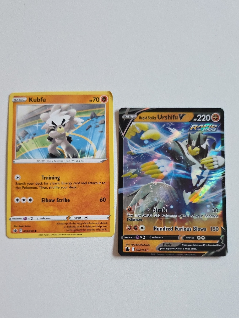 Pokemon Kubfu And Rapid Strike Urshifu V Trading Card